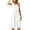 White, variant on Women’s Eyelet Beach Dress: V-Neck Button-Down Sundress with Pockets, Lightweight Knee Length Sleeveless Summer Dress