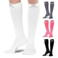 thumbnail image 5 of Women and Mens Opaque Compression Socks 20-30mmHg for Travel - White, X-Large, 5 of 9