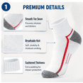 thumbnail image 3 of Weavra Men’s 6-Pc Ankle Athletic Socks – Cushioned Low Cut Running Socks, Breathable Moisture Wicking Sports Socks, Soft Comfort Fit Socks, 3 of 5