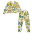 thumbnail image 4 of Yuyamidu Daily Sleepwear for Women Flower Pajama Set of 2 Personalized Yoga Jogger Sport Pullover Outfits Size L Fashion Long Sleeve Night Pants and Tops, 4 of 7