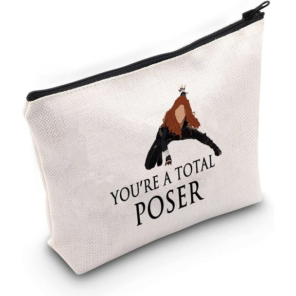Black Widow Makeup Bag Heroine Gift Superhero Gift You're a Total Poser Cosmetic Bag Gift for Black Widow Movie Fans