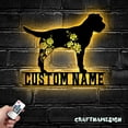 thumbnail image 3 of Craftnamesign Custom FLoral Border Terrier Metal Wall Art LED Light, Flower Dog Lover Name Sign, 3 of 5