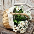 thumbnail image 3 of Hand-Woven Wicker Basket Simulation Flower Basket Single Handle Small Flower Basket with Hand Gift Basket, 3 of 8