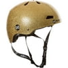 Punisher Skateboards Pro 13-Vent Gold Flake Dual Safety Certified BMX Bike and Skateboard Helmet, Youth Medium/Large
