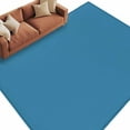 thumbnail image 2 of Wave Ride 6x9 Area Rugs, Farmhouse Solid Blue Color Modern Art Non-Skid Rubber Backing Large Rectangle Rugs - Living Room Bedroom Home Office, Indoor Floor Mat Carpets Washable Rug, 2 of 9