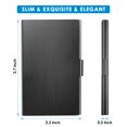 thumbnail image 2 of FOAUUH Business Card Holder for Men & Women, Pocket Business Card Case, Slim Business Card Wallet, Business Card Holders, Credit Card Holder, 3.7 x 2.3 x 0.3 inches, Stainless Steel, Black, 2 of 5
