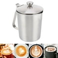 thumbnail image 5 of Thickened 304 stainless steel measuring cups coffee cups with lids flower cups tea and coffee measuring cups with scales with lids (500ml with cap), 5 of 5