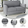 thumbnail image 3 of Flash Furniture HERCULES Diplomat Series Gray LeatherSoft Loveseat, 3 of 10