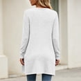 thumbnail image 5 of YUGYXL Women's Long Cardigan Sweaters, Open Front with Side Pockets | Ribbed Fabric, Soft Layering Cardigan For Women White Cardigans, 5 of 5