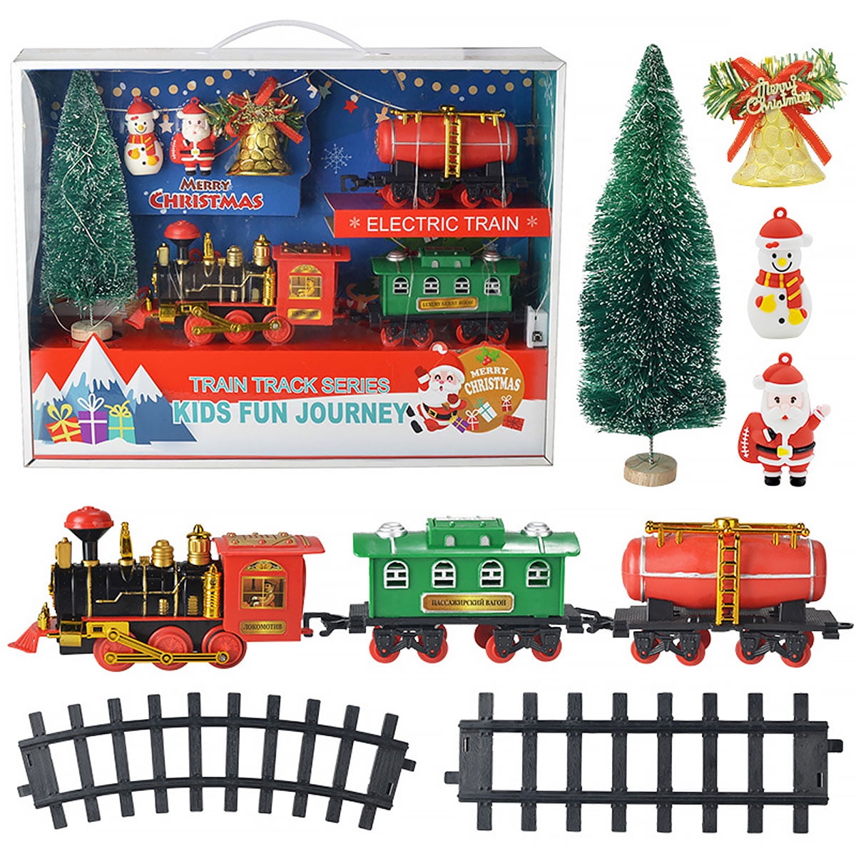 Christmas Electric Train Toy Electric Train Track Toy Kit with Sound