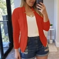 thumbnail image 4 of Women Workoffice Suit Solid Color Fashion Blazer Button Down Elegant Outwear Temperament Stretchy Jacket Single Breasted Jacket Tunic Comfy Cardigan, 4 of 7