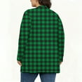 thumbnail image 5 of jobturf Plaid Jackets for Women Fall Spring Fashion Open Front Cardigan Holiday Casual Loose Long Sleeve Going Out Tops Lightweight Coats with Pockets, 5 of 5