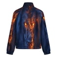 thumbnail image 6 of Jackets for Women Winter Coat Jackets Flannel Stand Collar Jacket(Flaming Lion Portrait,Size:S-4XL), 6 of 7