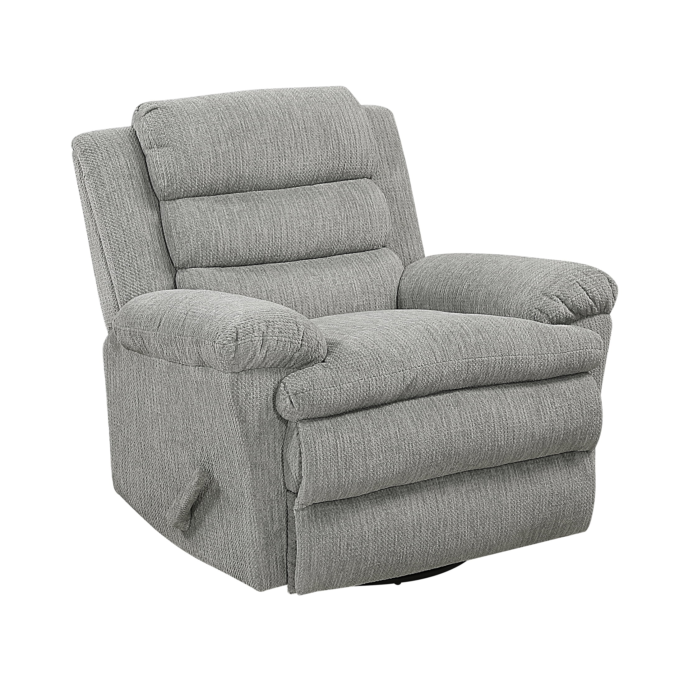 OakvillePark Windcroft Microfiber Swivel Glider Reclining Chair, Gray