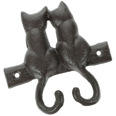 

1Pc Vintage Decorative Hook Cat-shaped Hook Stylish Wall-mounted Hook (Black)