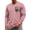Pink, variant on YNGKMEA Men's T-Shirt Long Sleeve Crew Neck Basic Tee Shirts Fashion Casual Pumpkin Print Top