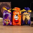 thumbnail image 2 of Halloween Ribbon Drawstring Bag Candy Snow Crispy Food Bag Gift Bundle Pocket 50, 2 of 4