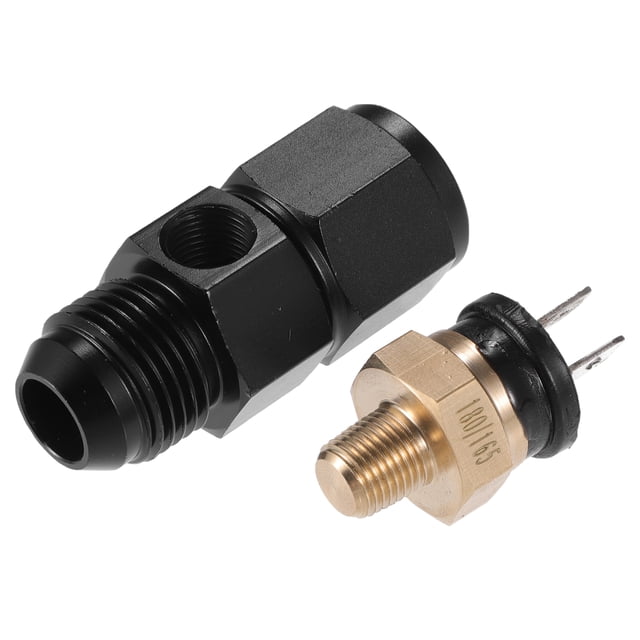 Unique Bargains 1 Set Auto Engine Temperature Cooling Fan Switch Thread-On AN Fitting Adapter8AN 180'F On-165'F Off