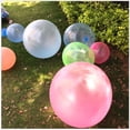 thumbnail image 4 of Eigraketly Juguete de bola de burbujas para niños, suministros simples para fiestas, juguetes para niños y niñas, bola inflable de Color sólido Deportes acuáticos Verde/40cm Eigraketly OD017022-04, 4 of 6