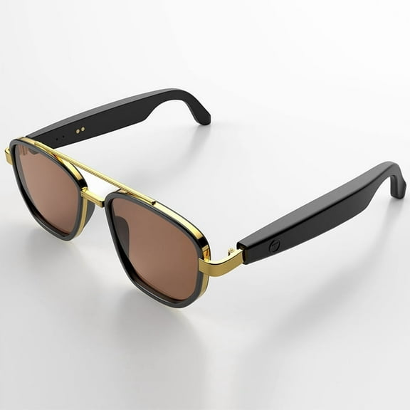 Cross-Border Bluetooth Glasses AI Translation Smart Glasses Listening to Music Calling Driving UV Protection Polarized Lenses 5.3 Blue