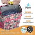 thumbnail image 2 of Travel Cooler Bag - Pioneer Flower Floral Print Pattern Camping Beer Cooler Backpack with Bottle Opener- Waterproof Insulated Picnic Backpacks - Cooler Bag for Beach, 2 of 6