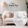 thumbnail image 5 of FabricLA Faux Fur Fabric | 36" Round Circular Fluffy Shaggy Faux Fur Fabric | Use Round Faux Fur for Carpet, Kids Play Mats, Bedroom, Christmas Decoration. (Burgundy), 5 of 6
