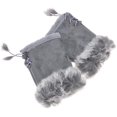 thumbnail image 3 of Mujeres Adolescente Clásico Invierno Cálido Piel de Conejo Manos Muñeca Calentador Mitones (Gris) JAMW Sencillez, 3 of 5