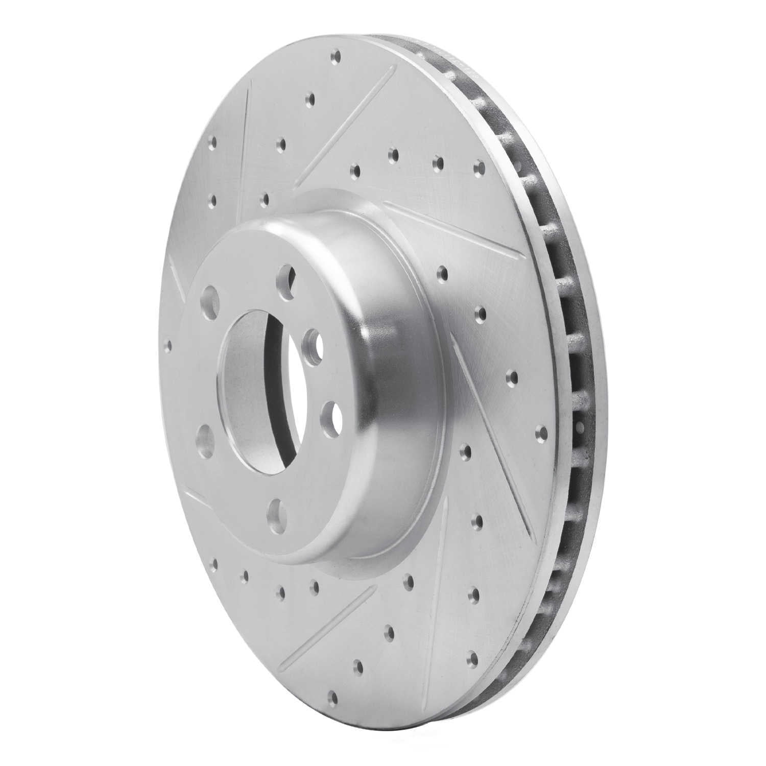 Dynamic Friction Company 631-31108L DFC Brake Rotor - Drilled And Slotted - Silver
