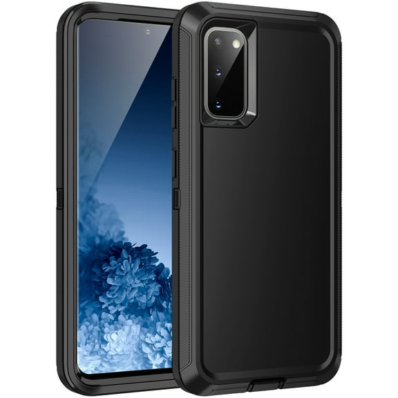 RegSun for Galaxy S20 Plus Case,Shockproof 3-Layer Full Body Protection [Without Screen Protector] Rugged Heavy Duty High Impact Hard Cover Case for Samsung Galaxy S20 ,Black