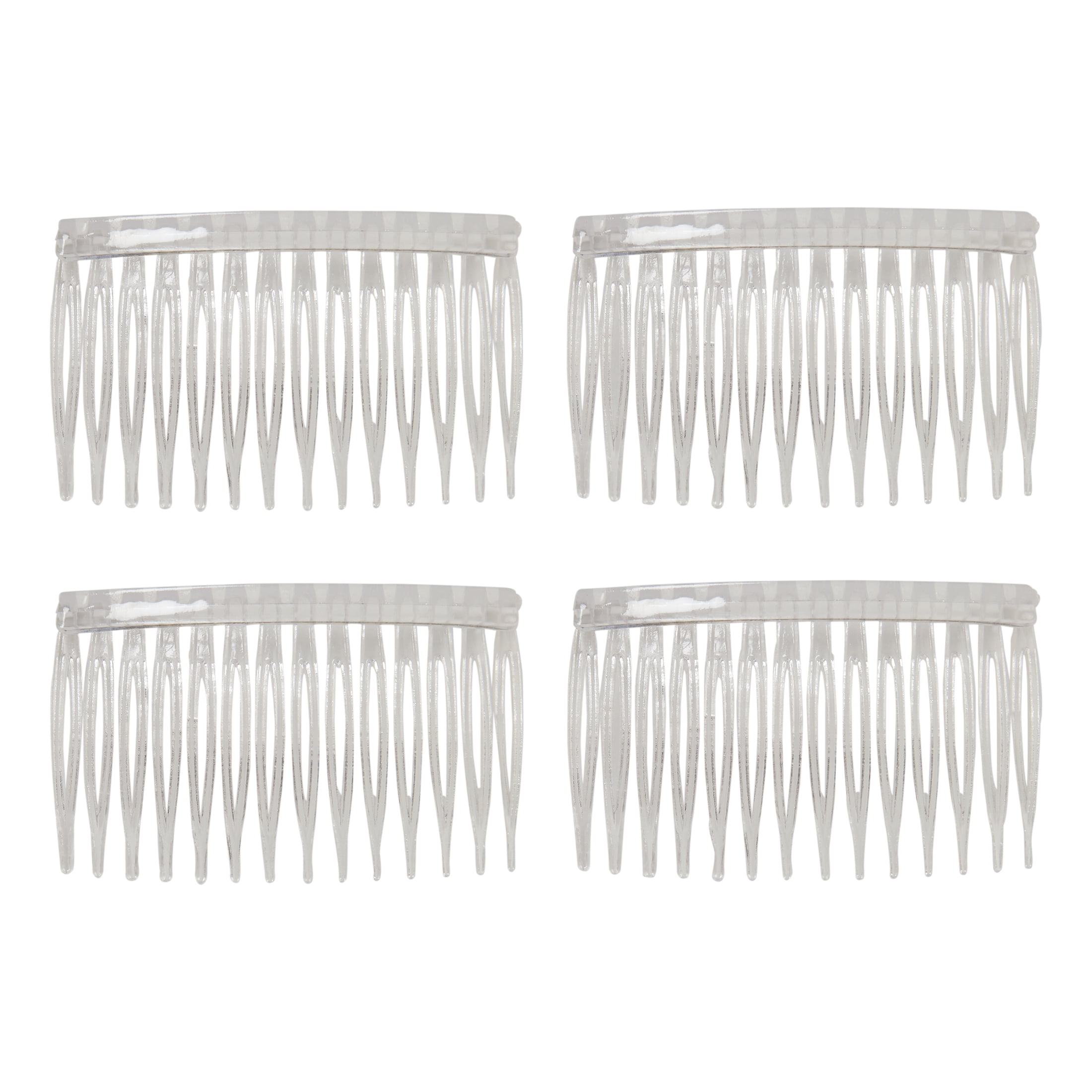 Offray Accessories, Clear Plastic Comb to personalize with beads or ribbons for a truly unique and beautiful hair comb, 4 Pieces, 1 Package