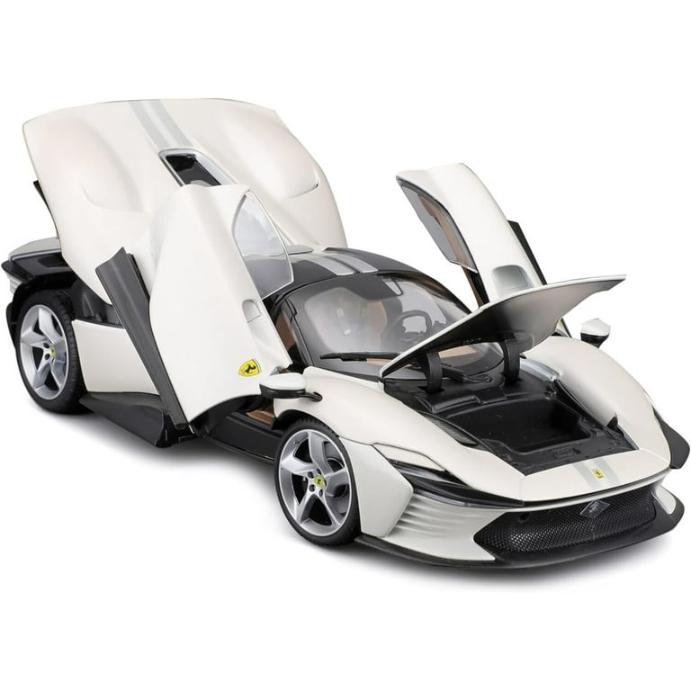 1:18th Ferrari Ferrari Daytona SP3 White with Grey Stripe