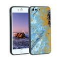 thumbnail image 1 of Compatible with iPhone 7 Plus Phone Case, Blue Golden Marble 33 Case Men Women, Flexible Silicone Shockproof Case for iPhone 7 Plus, 1 of 1