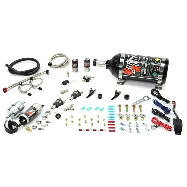 Nitrous Outlet Powersports EFI Twin Cylinder Nozzle System (Aluminum Jam Nut Nozzles)(2.5LB