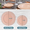 thumbnail image 4 of Posh Setting Posh Disposable Vintage Plastic Plates Set - Heavy Duty Vintage Dinnerware, 60 Pack with 30 Appetizer & 30 Dinner Plates for Wedding, Pink/Blush, 4 of 6
