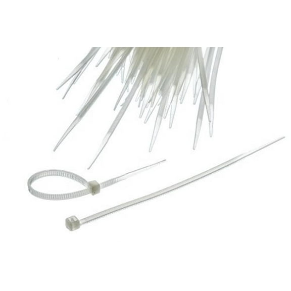 SE CT4N 4-in White Cable Ties with 18-lb Tensile Strength 100-Pack