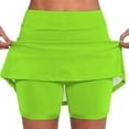 thumbnail image 2 of FAOWME Women's Skirts With Pockets High Waist Solid Color Comfortable Breathable Fitness Yoga Skirt Built In Shorts For Sports Activities,Green,Xxxxxl, 2 of 6