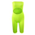 thumbnail image 2 of SRZYMJ Plus Size Jumpsuit Solid Color Open Back Tube Shorts Short Sportswear for Women Comfortable Stretchy Fit, 2 of 8