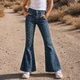 thumbnail image 2 of Vividxx Pants For Girls Leopard Print Wide Leg Flare Pants For Kids Casual Everyday Trousers With Pockets Comfortable Fit Elastic Waist Comfy Trousers 7-8 Years, 2 of 4
