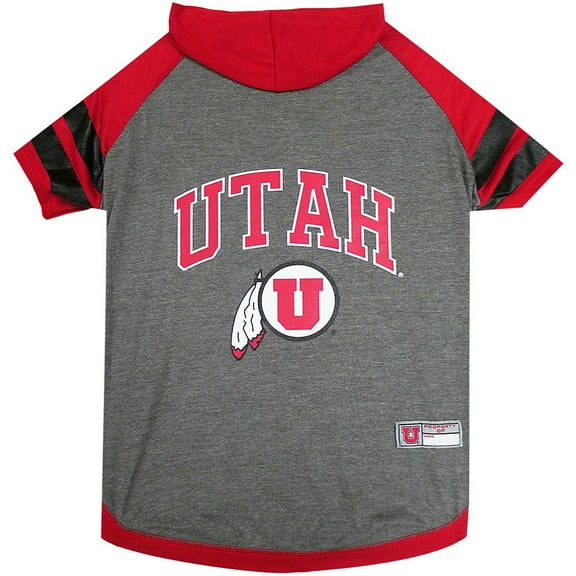 Pets First College Utah Utes Pet Hoodie Tee Shirt, 4 Sizes Available - Medium