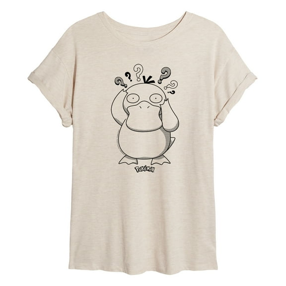 Pokémon - Psyduck Pattern - Women's Oversized T-Shirt