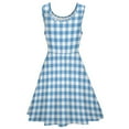 thumbnail image 6 of 2024 Plaid Print Dress Blue and White Gingham Elegant Dresses Sleeveless Aesthetic Oversize Skate Dress Women Design Vestido, 6 of 7