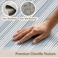 thumbnail image 6 of ODIKA 3'x5' Washable Throw Rug Stain Resistant, Low Profile, Non-Slip Striped Farmhouse Ticking Stripe Plaid Stripes Nautical Gingham Flowing Dynamic for Entryway, Kitchen, Mudroom, 6 of 7