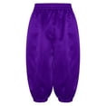 thumbnail image 4 of Yhong Childrens Medieval Capri Pants Solid Color Trousers Stage Performance Outfits Purple 10, 4 of 5