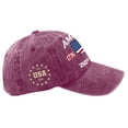 thumbnail image 5 of Trgacdwlo 250 Year American Anniversary Cap Unisex Adjustable Embroidered Patriotic Hats American Flag Distressed Vintage Baseball Caps Wine, 5 of 5