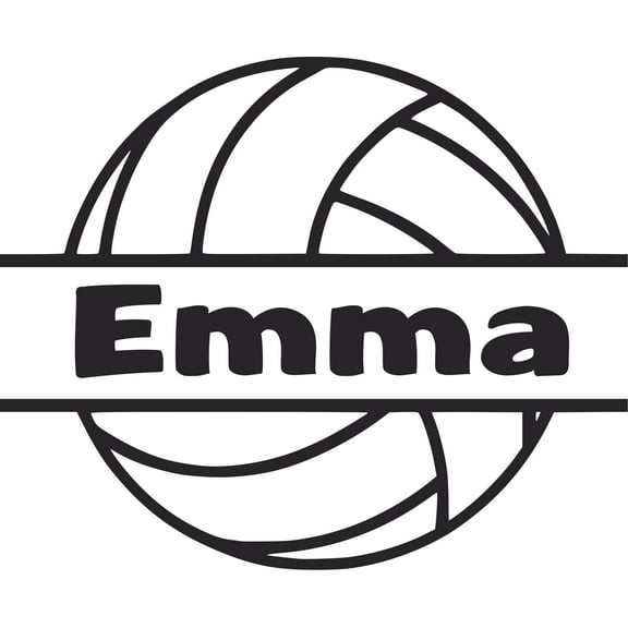 Volleyball Sports Ball Player Athelete Customized Wall Decal - Custom Vinyl Wall Art - Personalized Name - Baby Girls Boys Kids Bedroom Wall Decal Room Decor Wall Stickers Decoration Size (40x40 inch)