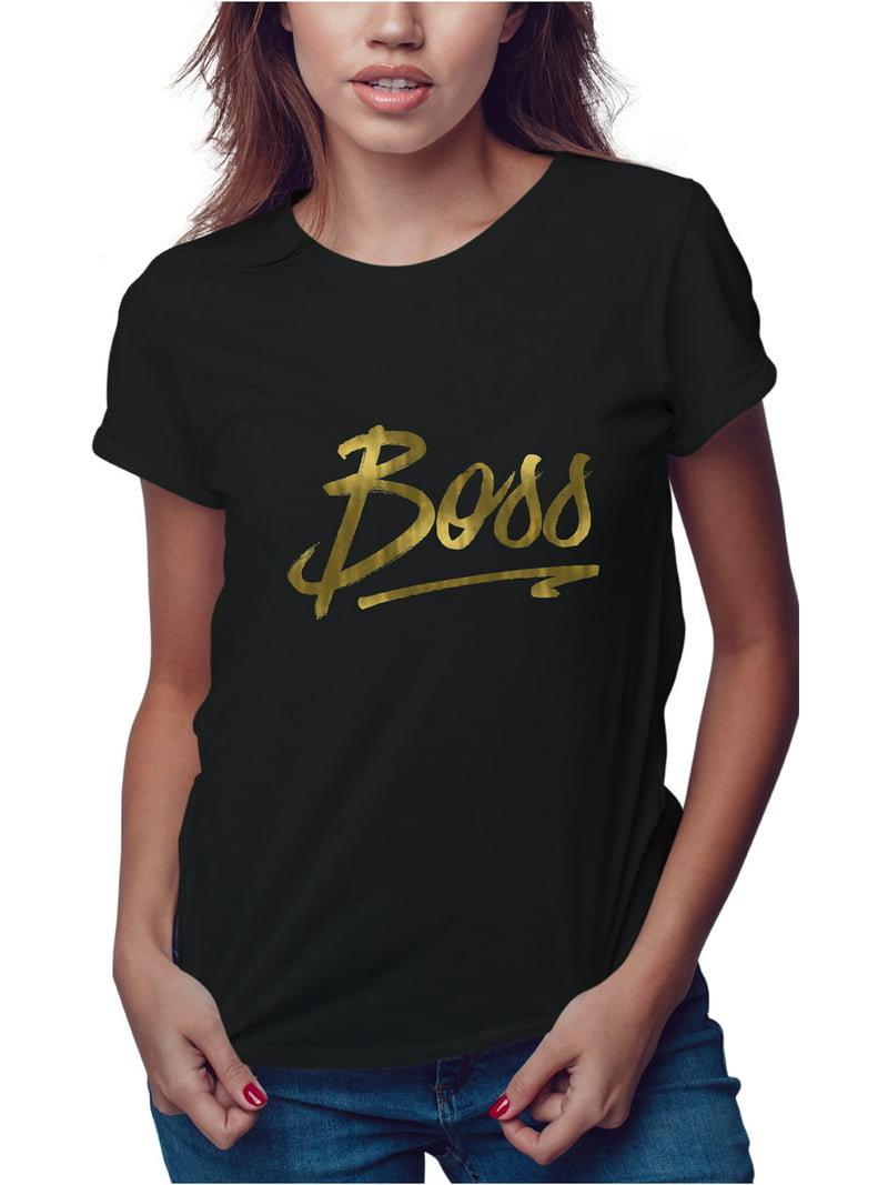 Women Boss, Boss Tshirt, Gold Foil, for Her, - Walmart.com