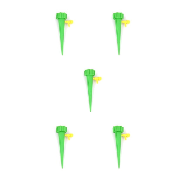 Moyic Sistema automático de riego por goteo con válvula ajustable, de riego portátil, plantación de plantas en el jardín, goteo Verde 5Conjunto