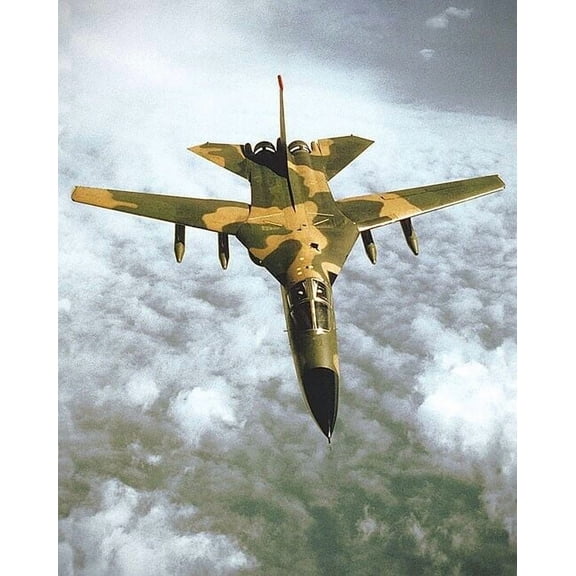 General Dynamics F-111 Aardvark Fighter Jet Style - A - 12x18 Inch Laminated Aviation Poster - Stunning Detail and Bold Colors