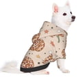 thumbnail image 2 of Honeii Groovy Disco Pumpkin Print Small Dog Hoodies Pet Hooded Sweatshirts Fall Winter Puppy Cat Sweaters Warm Clothes for Small Dogs Outfits Costume-Large, 2 of 7