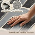 thumbnail image 3 of ODIKA 4'x6' Washable Area Rug Bulk Farmhouse Grid Motif Abstract Arched Panels Contemporary for Home Office, Under Desk, Non-Slip Chair-Friendly, Flatwoven, 3 of 4